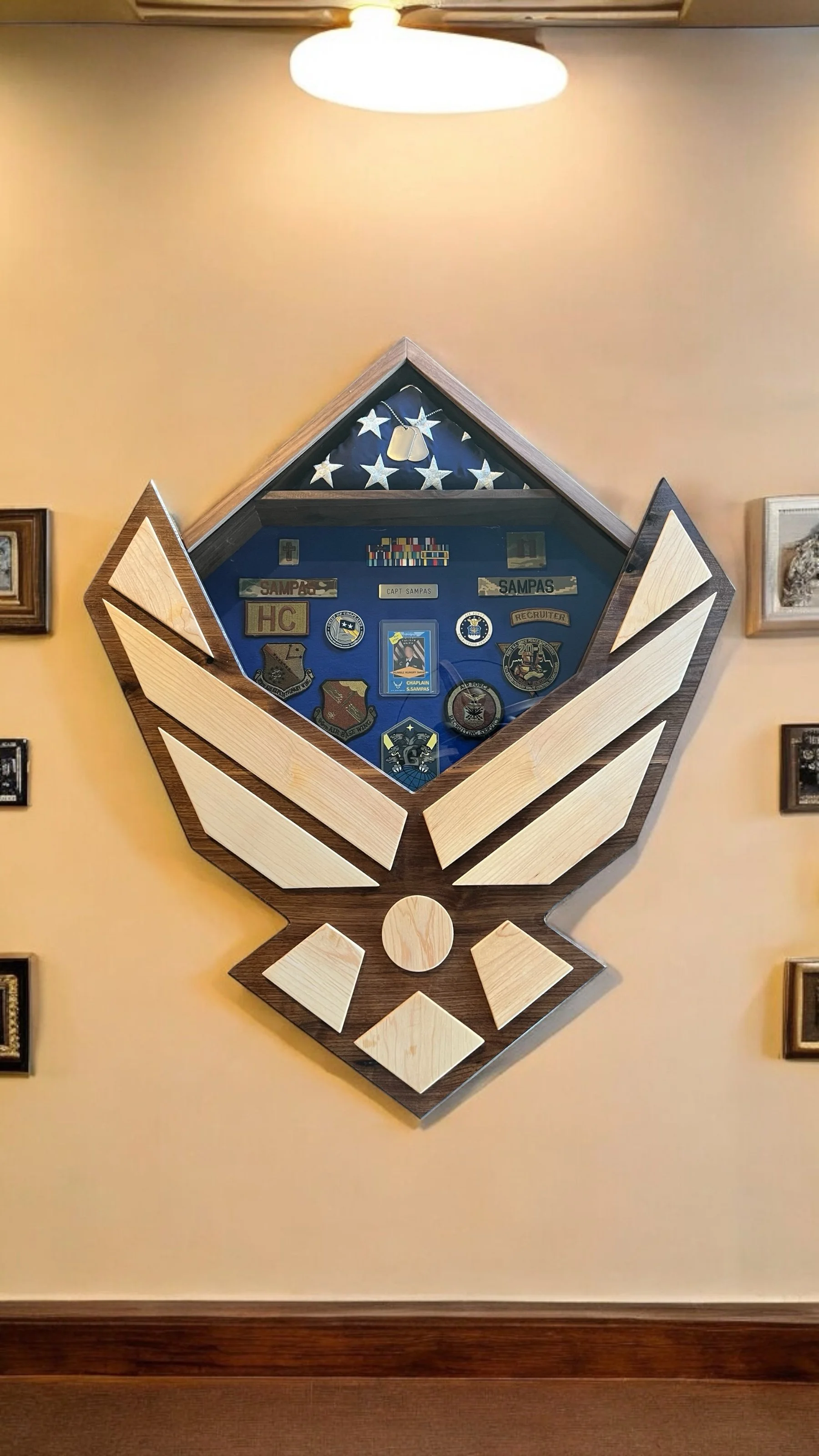 US Air Force (USAF) Senior NCO Shadow Box – Handcrafted Military